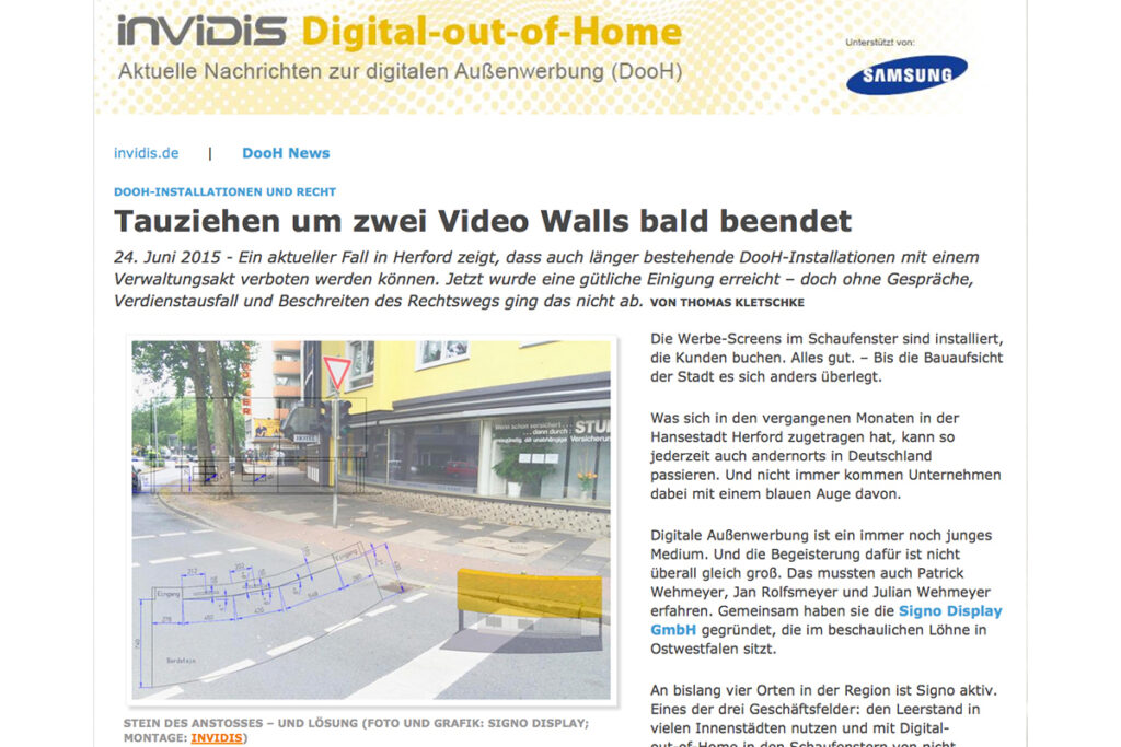 News-Beitrag von invidis zu Video Walls